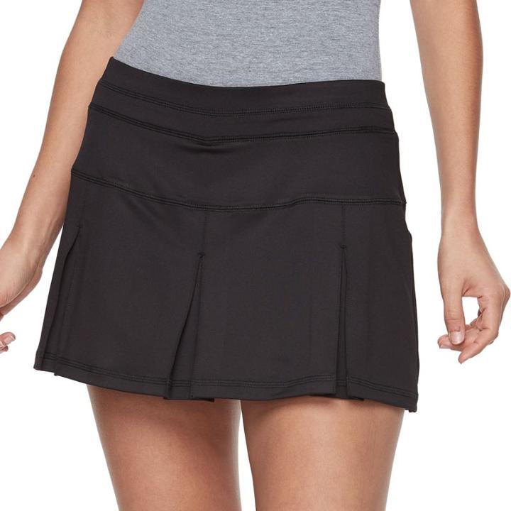 Women's Tek Gear&reg; Pleated Performance Skort, Size: Large, Black