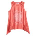 Disney Princess Girls 7-16 Lace Let The Sea Set You Free Graphic Tank Top, Size: Xs, Orange