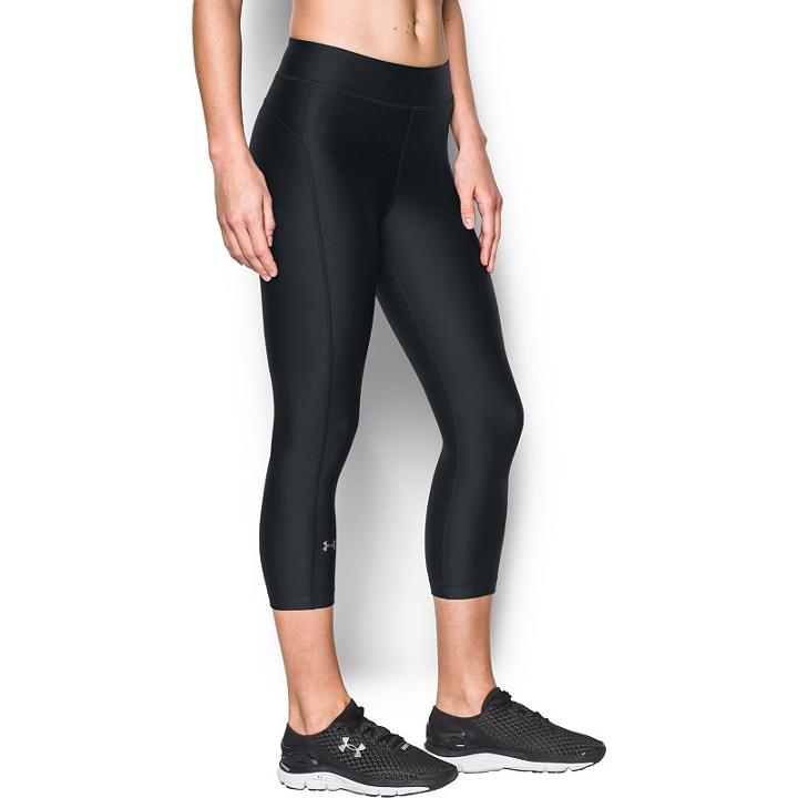 Women's Under Armour Heatgear Armour Solid Capris, Size: Xs, Black