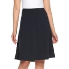 Women's Briggs Comfort Waistband A-line Skirt, Size: Large, Blue (navy)