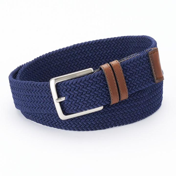 Dockers&reg; Braided Stretch Navy Belt - Men, Size: Xl, Blue