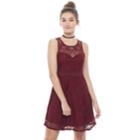 Juniors' Liberty Love Illusion Lace Skater Dress, Teens, Size: Small, Red Overfl