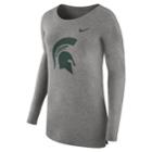 Women's Nike Michigan State Spartans Cozy Knit Top, Size: Large, Lt Green