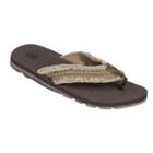 Men's Wembley Frayed Flip-flops, Size: Medium, Brown