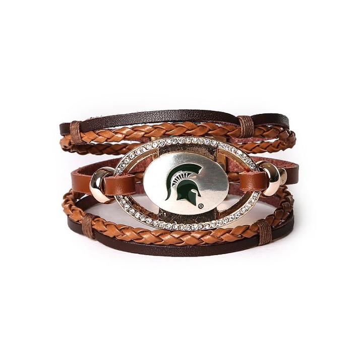 Women's Michigan State Spartans Bracelet Set, Brown