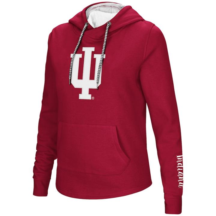 Women's Indiana Hoosiers Crossover Hoodie, Size: Xxl, Dark Red