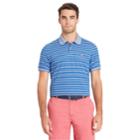 Men's Izod Sportflex Classic-fit Feeder-striped Stretch Performance Polo, Size: Medium, Med Blue
