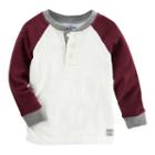 Boys 4-7x Oshkosh B'gosh&reg; Raglan Henley Tee, Boy's, Size: 4, White