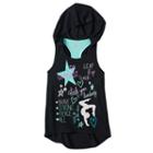 Girls 7-16 & Plus Size So&reg; Hooded Tank Top With Removable Built-in Bra, Girl's, Size: 18 1/2, Black