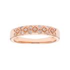 14k Gold 1/4 Carat T.w. Igl Certified Diamond Geometric Wedding Ring, Women's, Size: 8.50, White