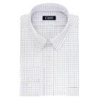 Men's Chaps Regular-fit Plaid Wrinkle-free Stretch Collar Dress Shirt, Size: 18.5 36/37, Dark Blue
