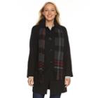 Women's Towne By London Fog Wool Blend Coat, Size: Small, Black