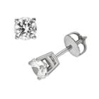 18k White Gold 1-ct. T.w. Igl Certified Colorless Round-cut Diamond Solitaire Earrings, Women's
