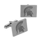 Fiora Stainless Steel Michigan State Spartans Team Logo Cuff Links, Men's, Multicolor