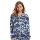 Women's Juicy Couture Camouflage French Terry Hoodie, Size: Medium, Med Blue