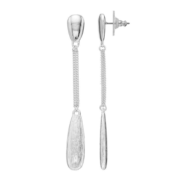 Dana Buchman Chain Linear Drop Earrings, Women's, Silver
