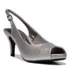 Lifestride Teller Women's Slingback Dress Heels, Size: 8.5 N, Silver