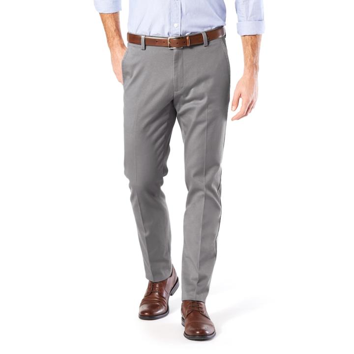Men's Dockers&reg; Easy Khaki D1 Slim Tapered Stretch Flat-front Pants, Size: 29x32, Dark Grey