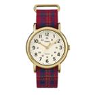 Timex Women's Weekender Plaid Watch - Tw2r11000jt, Size: Medium, Red