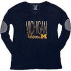 Women's Michigan Wolverines Glitter Tee, Size: Small, Blue (navy)