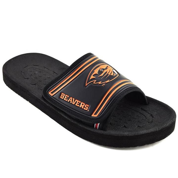 Adult Oregon State Beavers Slide Sandals, Size: Xl, Black