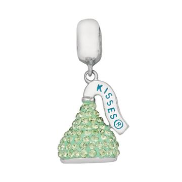 Sterling Silver Crystal Hershey's Kiss Charm - Made With Swarovski Crystals, Women's, Green