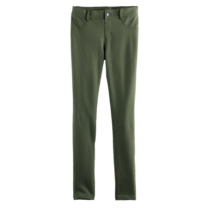 Girls 7-16 & Plus Size So&reg; Knit Jegging, Size: 8, Dark Green