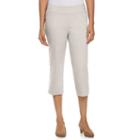 Women's Dana Buchman Pull-on Capris, Size: Medium, Grey