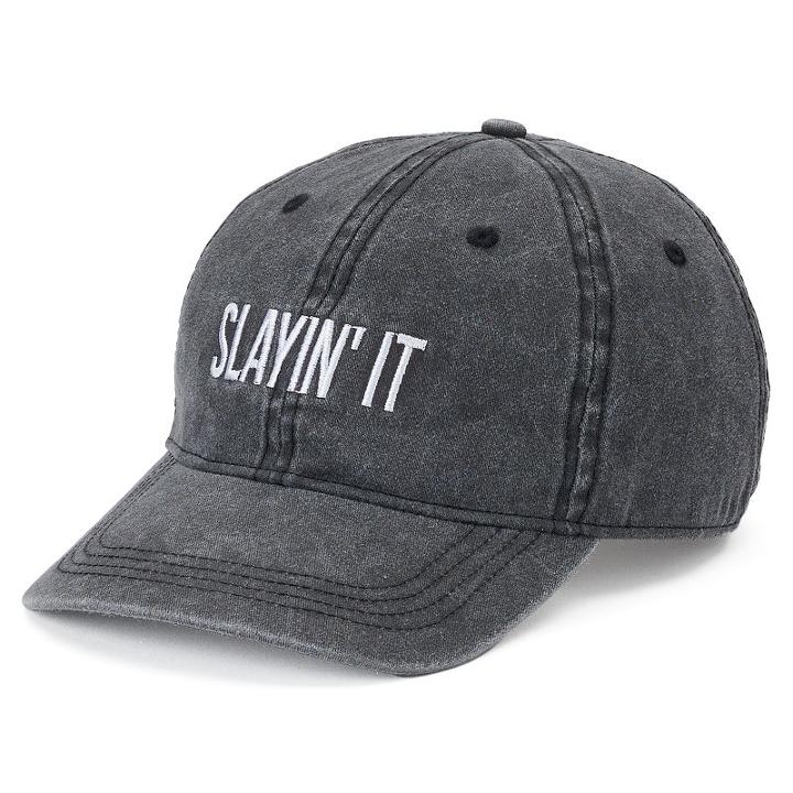 Women's So&reg; Slayin' It Denim Baseball Cap, Black