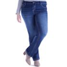 Juniors' Amethyst Slim Bootcut Jeans, Teens, Size: 0, Dark Blue