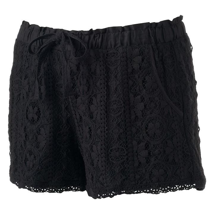 Juniors' Rewind Lace Shorts, Girl's, Size: Xs, Oxford