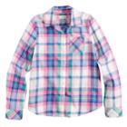 Girls 7-16 & Plus Size So&reg; Plaid Button-down Shirt, Size: 7-8, Natural