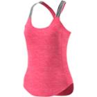 Women's Adidas Performer 3-stripes Tank, Size: Medium, Brt Pink