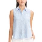 Women's Chaps Relaxed Sleeveless Shirt, Size: Xl, Blue