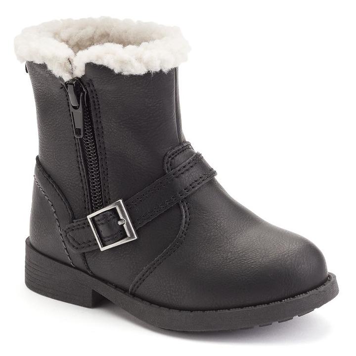 Oshkosh B'gosh&reg; Toddler Girls' Harness Boots, Girl's, Size: 5 T, Black