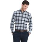 Men's Izod Regular-fit Plaid Flannel Easy-care Button-down Shirt, Size: Small, Light Grey
