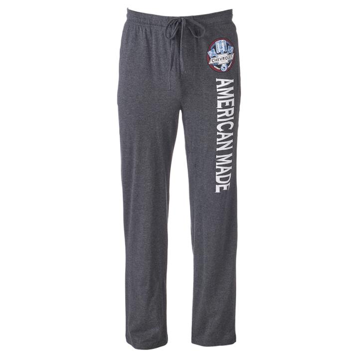 Men's Chevrolet American Made Lounge Pants, Size: Small, Grey (charcoal)