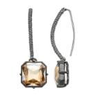 Simply Vera Vera Wang Nickel Free Brown Square Stone Threader Earrings, Women's, Lt Brown