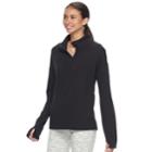 Junior's So&reg; Fleece Quarter Snap Pullover Top, Teens, Size: Large, Black