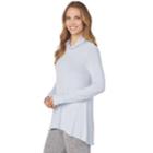 Women's Cuddl Duds Soft Knit Cowlneck Top, Size: Medium, Med Blue