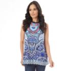 Women's Apt. 9&reg; Printed Swing Tank, Size: Small, Multi Paisley Border