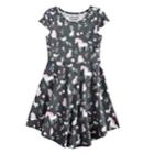 Girls 4-10 Jumping Beans&reg; Printed Circle Hem Dress, Size: 10, Dark Grey