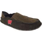 Men's Wisconsin Badgers Cayman Perforated Moccasin, Size: 10, Brown