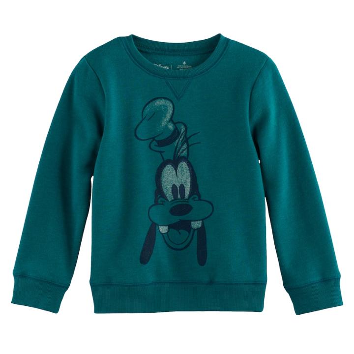 Disney's Goofy Boys 4-7x Softest Fleece Pullover Sweatshirt By Jumping Beans&reg;, Size: 7, Dark Green
