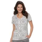 Women's Croft & Barrow&reg; Essential Classic V-neck Tee, Size: Xxl, Med Green