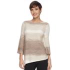 Women's Dana Buchman Ombre Tape-yarn Boatneck Sweater, Size: Small, Med Beige
