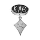 Logoart Kappa Alpha Theta Sterling Silver Sorority Symbol Charm, Women's, Grey