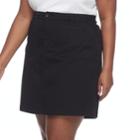 Plus Size Croft & Barrow&reg; Twill Skort, Women's, Size: 18 W, Black
