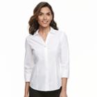 Women's Dana Buchman Poplin Blouse, Size: Xl, Natural