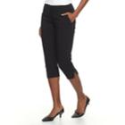 Petite Apt. 9&reg; Torie Curvy Capris, Women's, Size: 8 Petite, Black